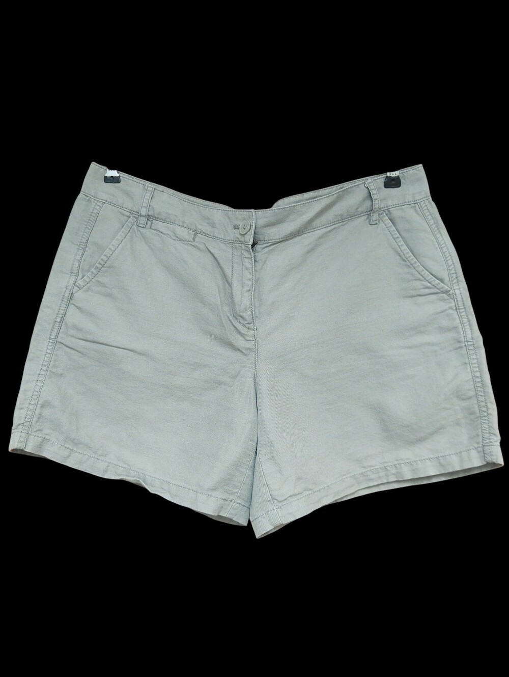LOFT Light Gray Women's Linen Blend Shorts Size 10